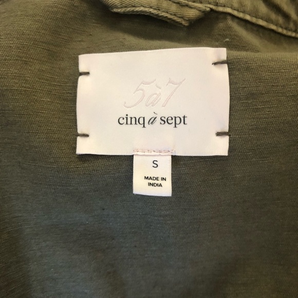 Cinq a Sept Green Military Embroidered Jacket Top. EUC! - Picture 12 of 12